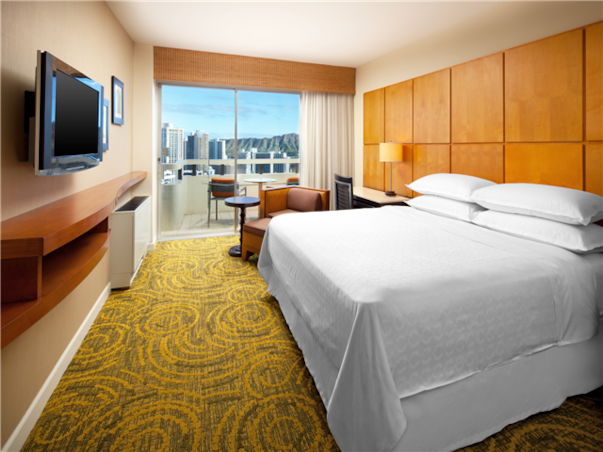 [UP][슬림][관광1일+자유3일] 초특급 쉐라톤 와이키키 ＜파셜오션뷰-＞오션프런트＞ 하와이 6일